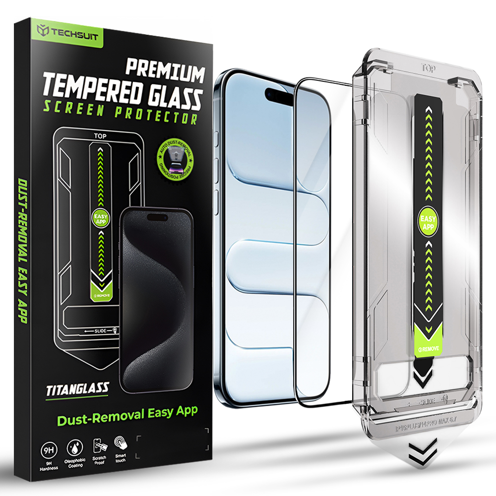 Калъф за iPhone 17 Air - Techsuit TitanGlass FullCover - Черен