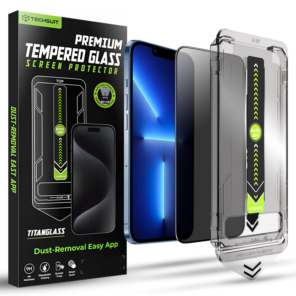 Калъф за iPhone 13 Pro Max / iPhone 14 Plus - Techsuit TitanGlass FullCover - Поверителност