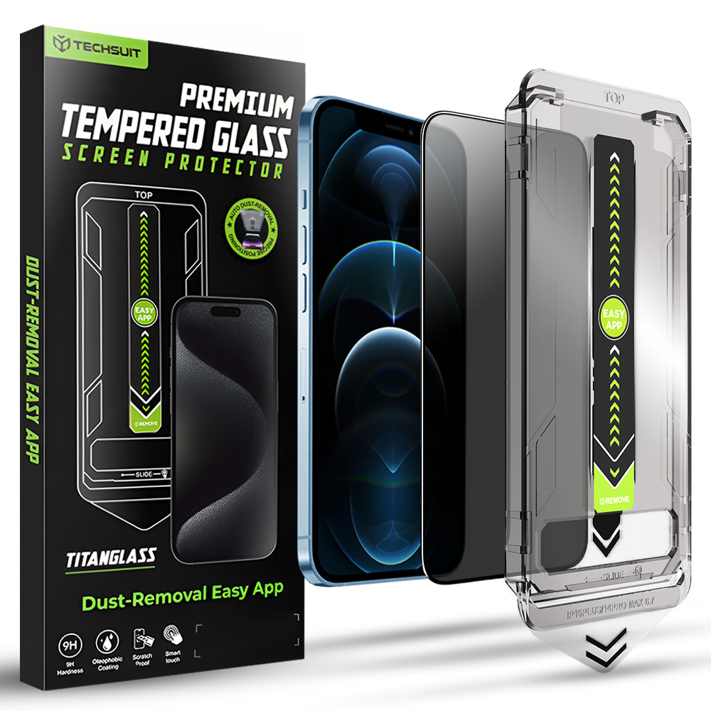 Калъф за iPhone 12 Pro Max - Techsuit TitanGlass FullCover - Privacy