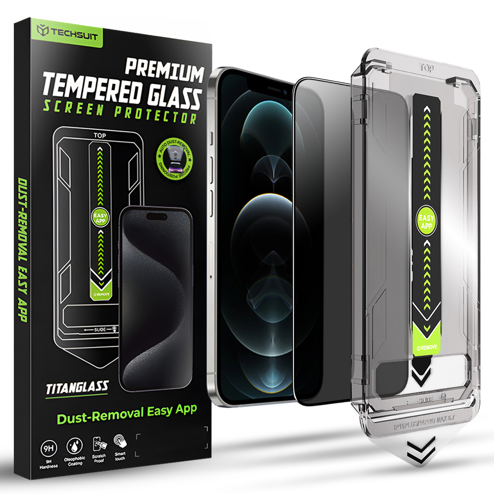 Калъф за iPhone 12 / iPhone 12 Pro - Techsuit TitanGlass FullCover - Поверителност