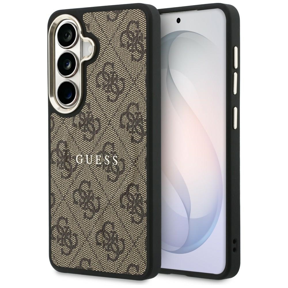 Калъф за Samsung Galaxy S26 Plus - Guess 4G Embossed Ring MagSafe (GUHMS26MP4MSEGCW) - Кафяв