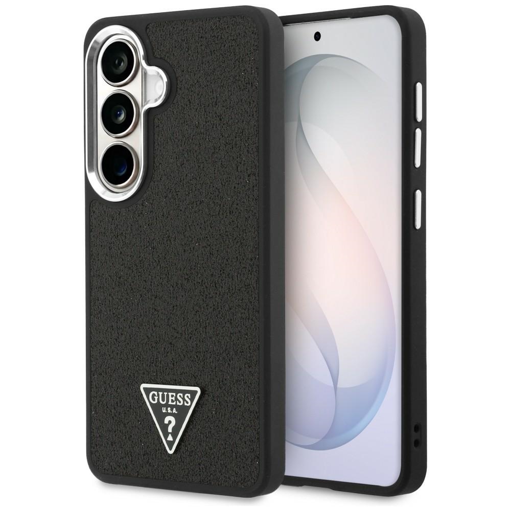 Чанта за Samsung Galaxy S26 - Guess Fixed Glitter Triangle Logo MagSafe (GUHMS26SPFGTSCMK) - Черна