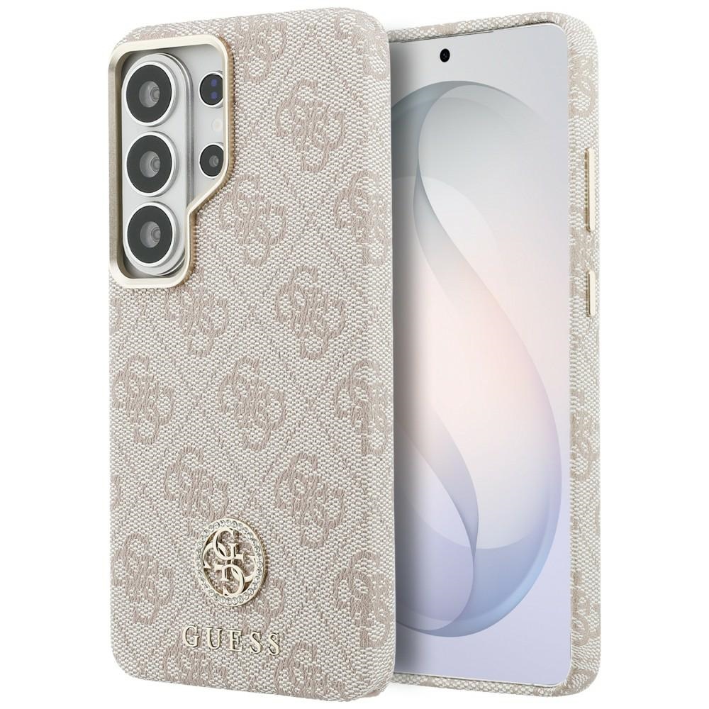 Калъф за Samsung Galaxy S26 Ultra - Guess Rhinestone Round Logo MagSafe (GUHMS26LP4GRMDEP) - Розов