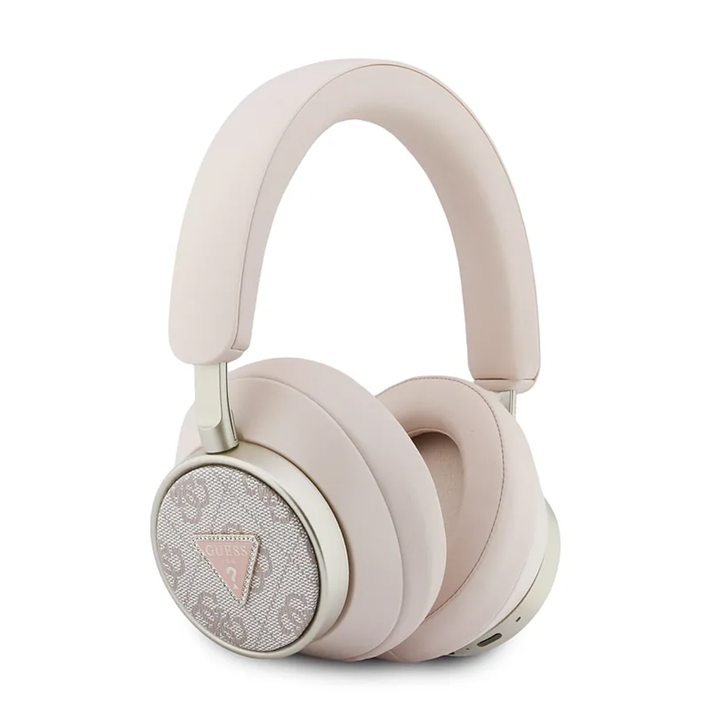 Слушалки Over-ear, BT, ENC - Guess 4G Triangle Logo (GUBHC15P4MRCTP) - Розови