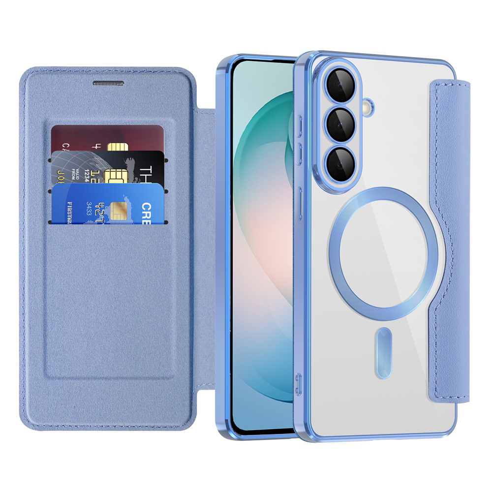 Калъф за Samsung Galaxy S26 Plus - Techsuit SmartMag Book Case - Светлосин