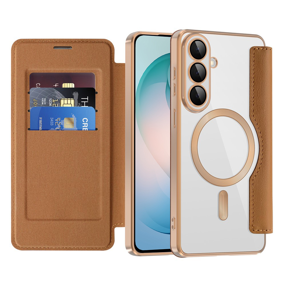 Калъф за Samsung Galaxy S26 Plus - Techsuit SmartMag Book Case - Кафяв