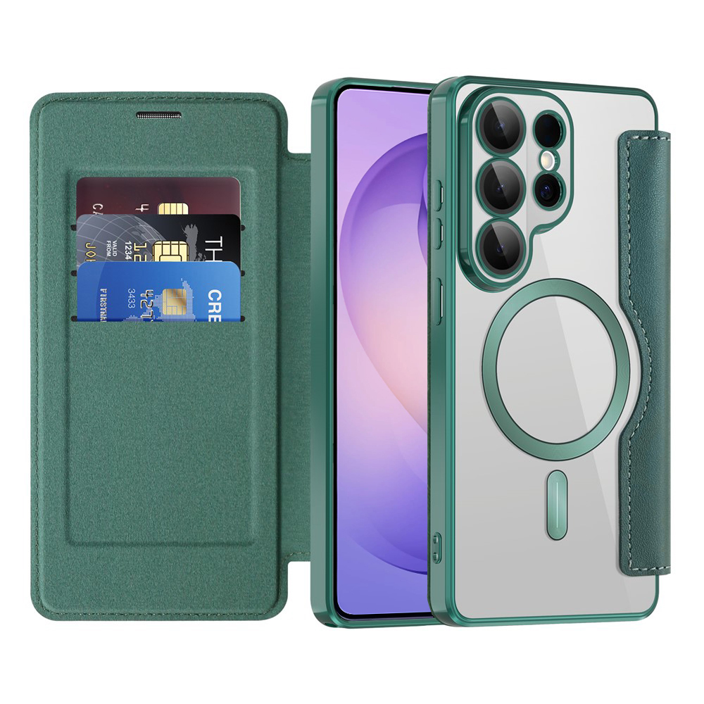 Калъф за Samsung Galaxy S26 Ultra - Techsuit SmartMag Book Case - Зелен