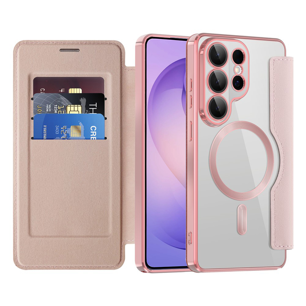 Калъф за Samsung Galaxy S26 Ultra - Techsuit SmartMag Book Case - Розов