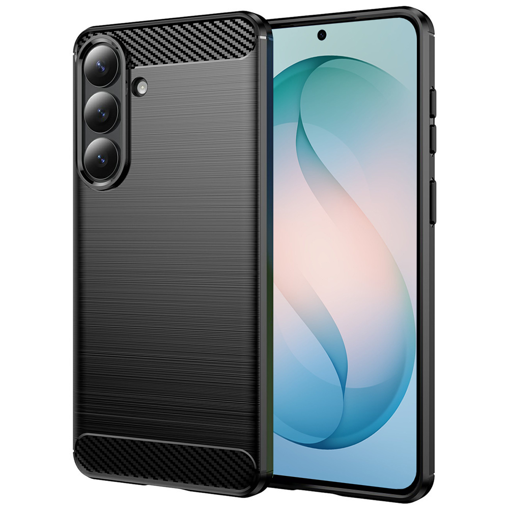 Калъф за Samsung Galaxy S26 Plus - Techsuit Carbon Silicone - Черен