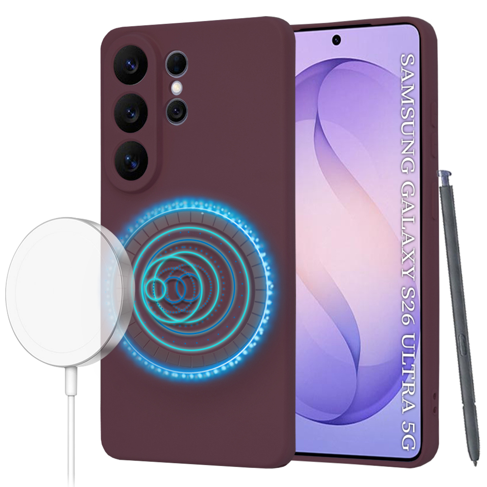 Калъф за Samsung Galaxy S26 Ultra - Techsuit SoftFlex MagSafe - Plum Червен