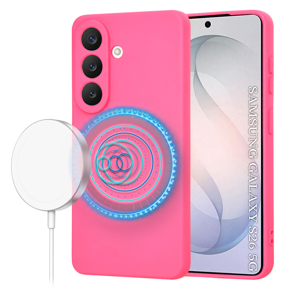 Калъф за Samsung Galaxy S26 - Techsuit SoftFlex MagSafe - Hot Розов