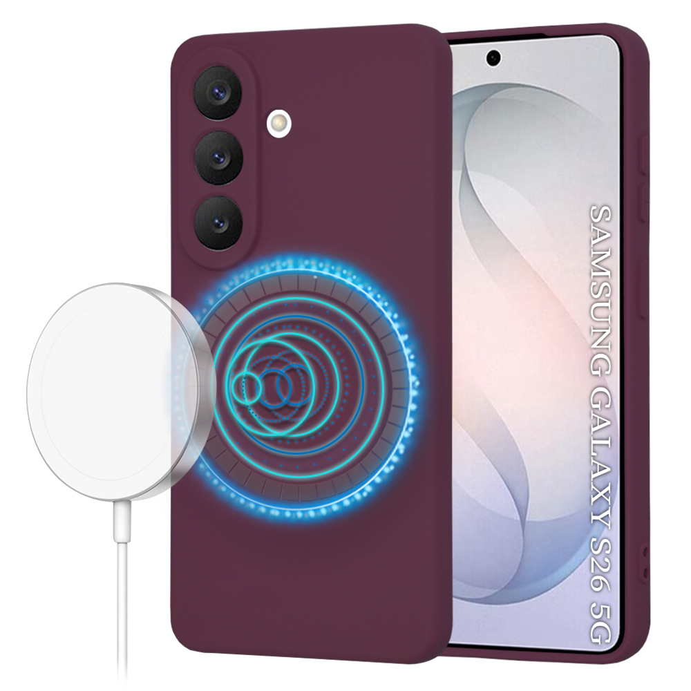 Калъф за Samsung Galaxy S26 - Techsuit SoftFlex MagSafe - Plum Червен