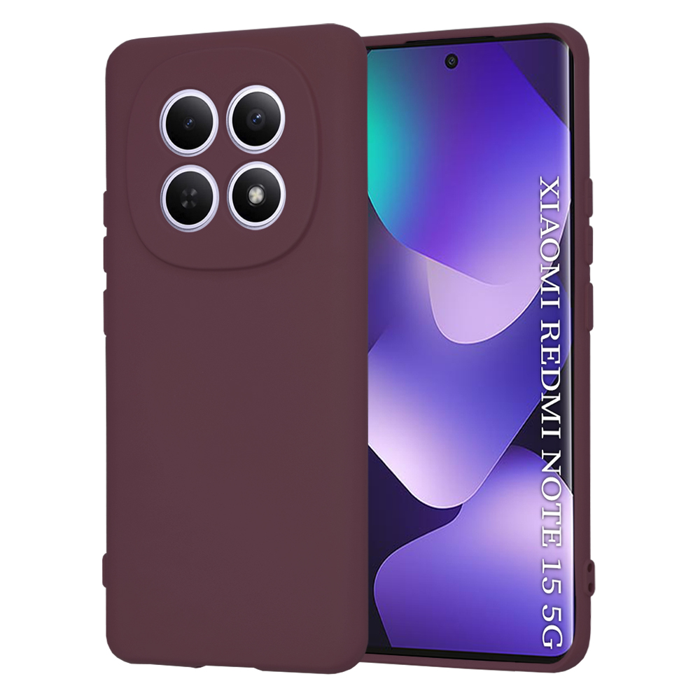 Калъф за Xiaomi Redmi Note 15 5G - Techsuit SoftFlex - Plum Червен