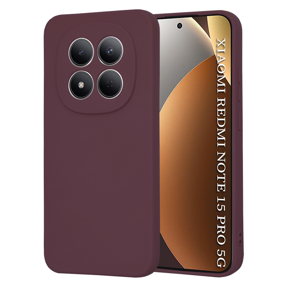 Калъф за Xiaomi Redmi Note 15 Pro 5G - Techsuit SoftFlex - Plum Червен