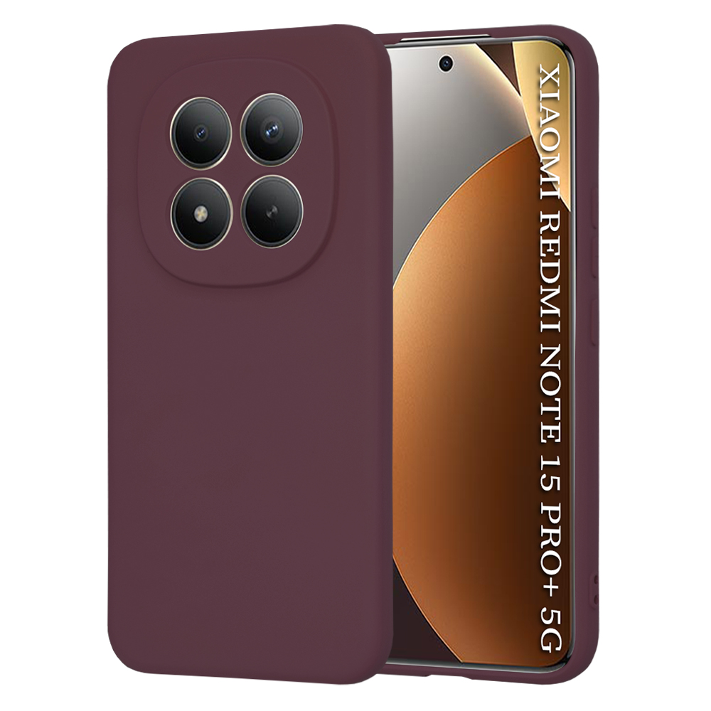Калъф за Xiaomi Redmi Note 15 Pro+ 5G / Poco M8 Pro 5G - Techsuit SoftFlex - Plum Червен