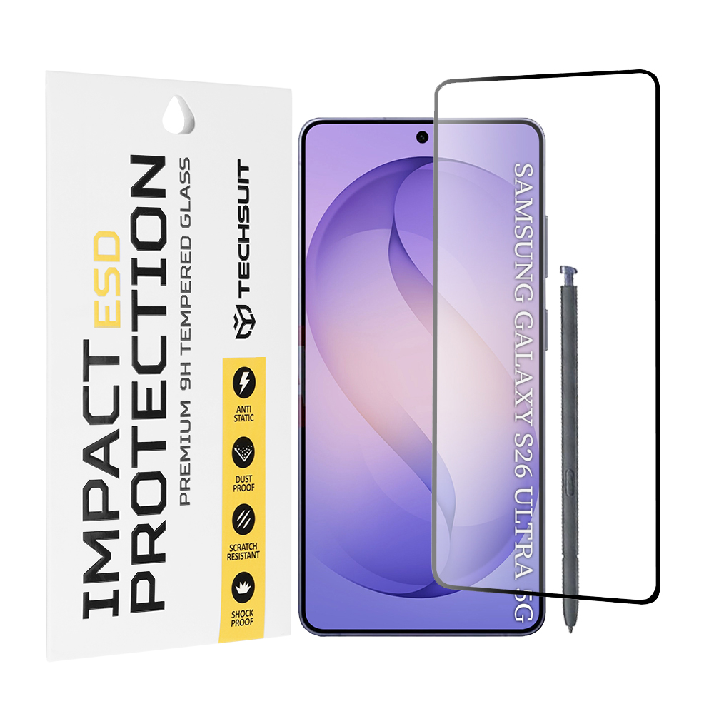 Капак за Samsung Galaxy S26 Ultra - Techsuit ESD Glass - Черен