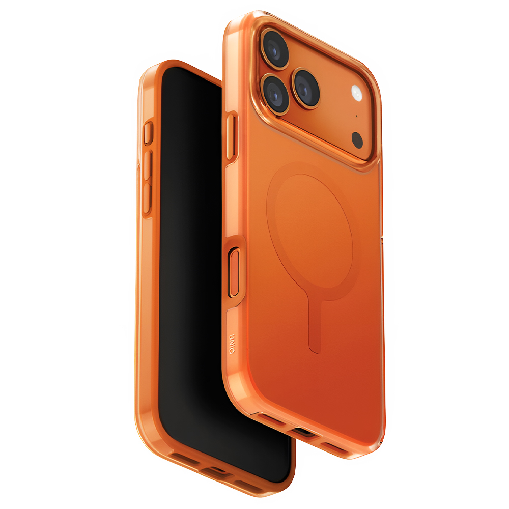 Калъф за iPhone 17 Pro - UNIQ Clario MagClick™ Eco-Friendly - Оранжев