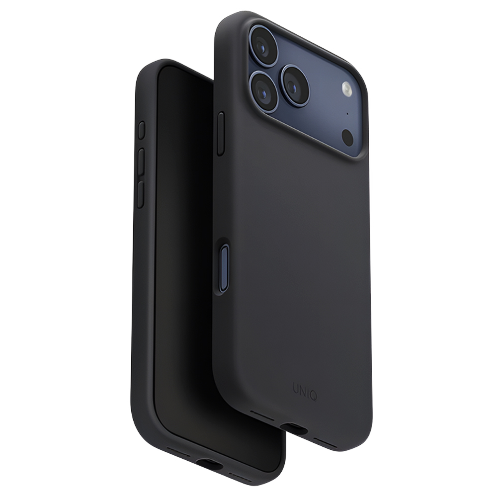 Калъф за iPhone 17 Pro Max - UNIQ Lino MagClick™ - въглен черен