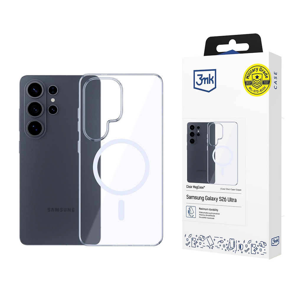 Калъф за Samsung Galaxy S26 Ultra - 3mk Прозрачен MagCase - Прозрачен