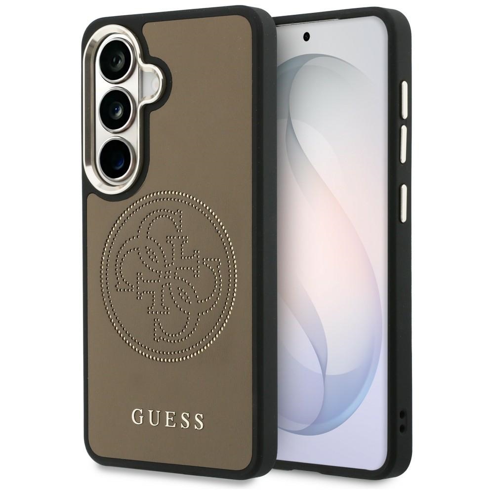 Калъф за Samsung Galaxy S26 - Guess Перфорирано лого MagSafe (GUHMS26S5PG4SRGW) - Кафяв
