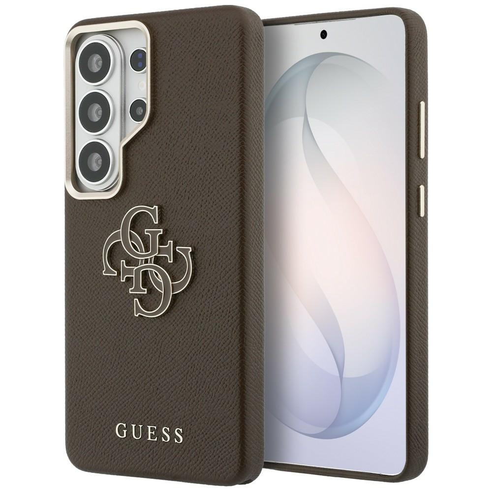 Калъф за Samsung Galaxy S26 Ultra - Guess Grained Big 4G Metal Logo (GUHCS26L5PS4RGGW) - Кафяв
