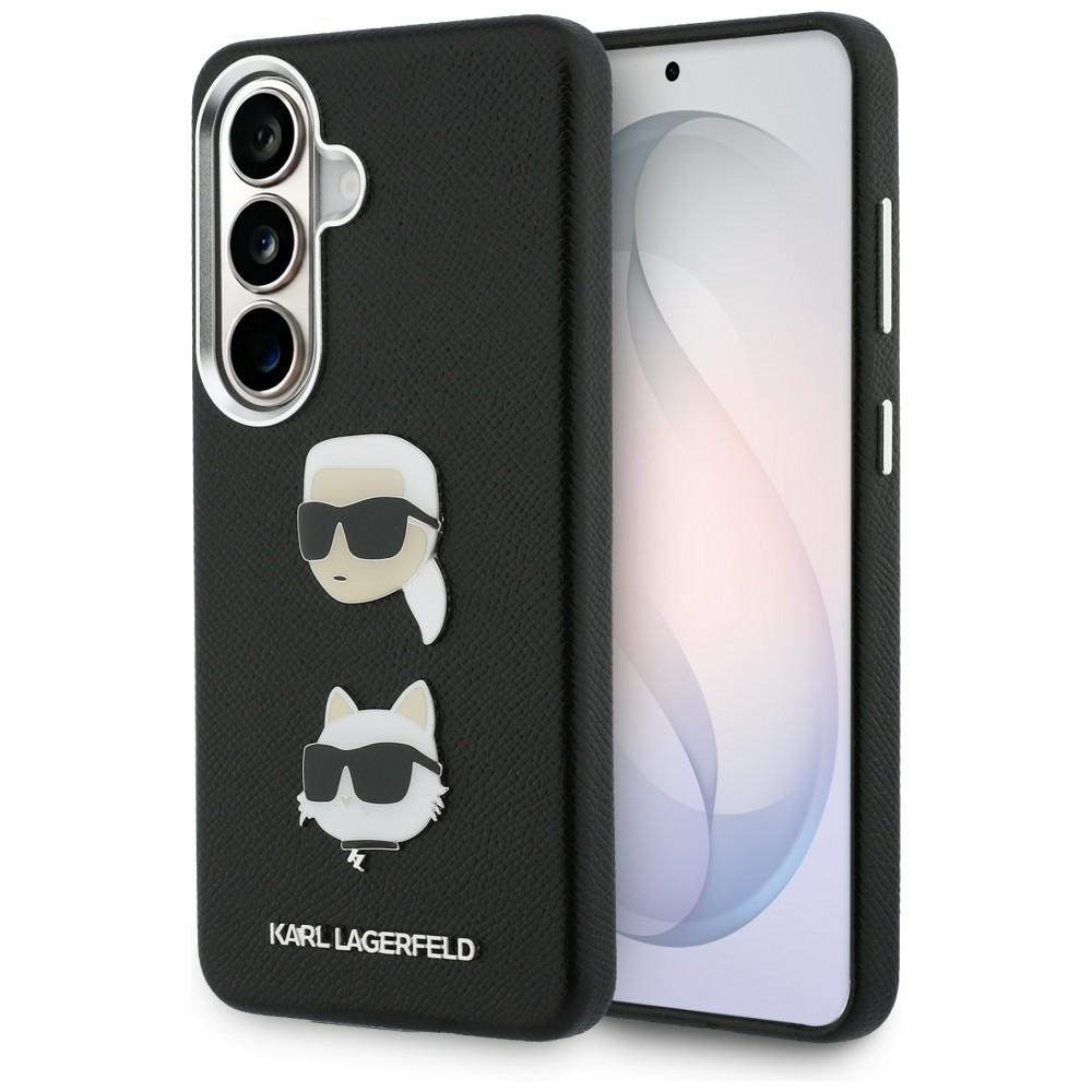 Чанта за Samsung Galaxy S26 - Karl Lagerfeld Wrapped Leather Saffiano with with K&C Head Pin (KLHCHCS26SPSFDHPOK) - Черен