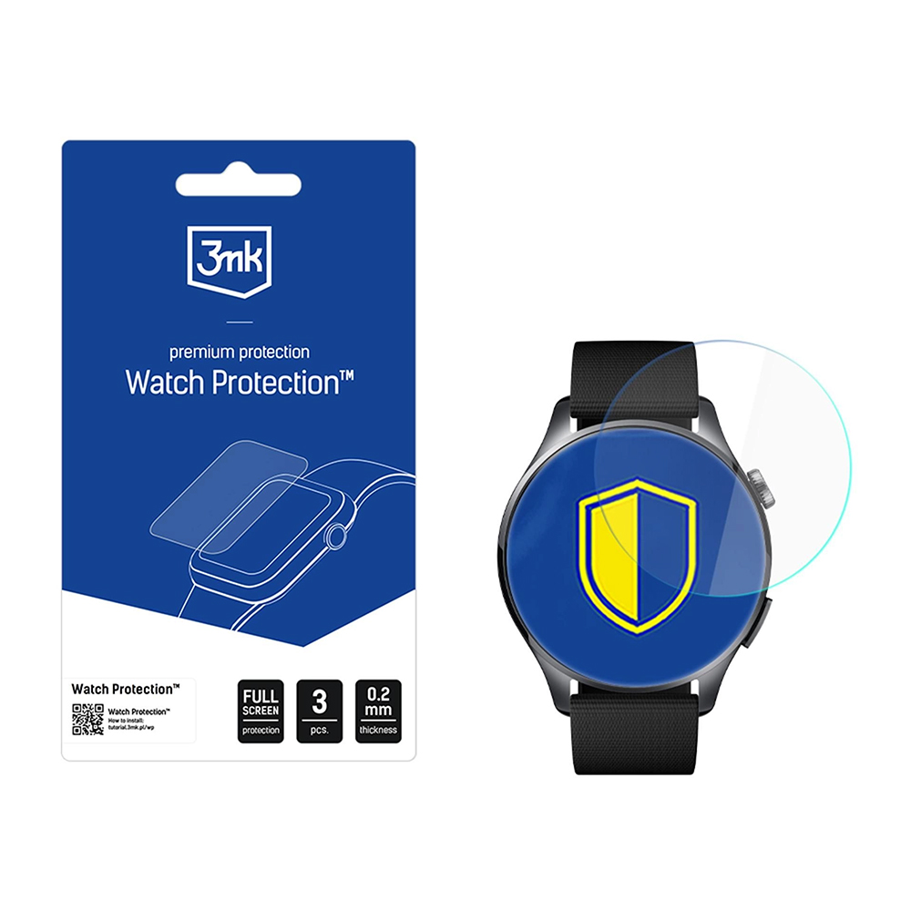 Капак за Xiaomi Watch 5 (47mm) (комплект 3) - 3mk Watch Protection ARC - Прозрачен
