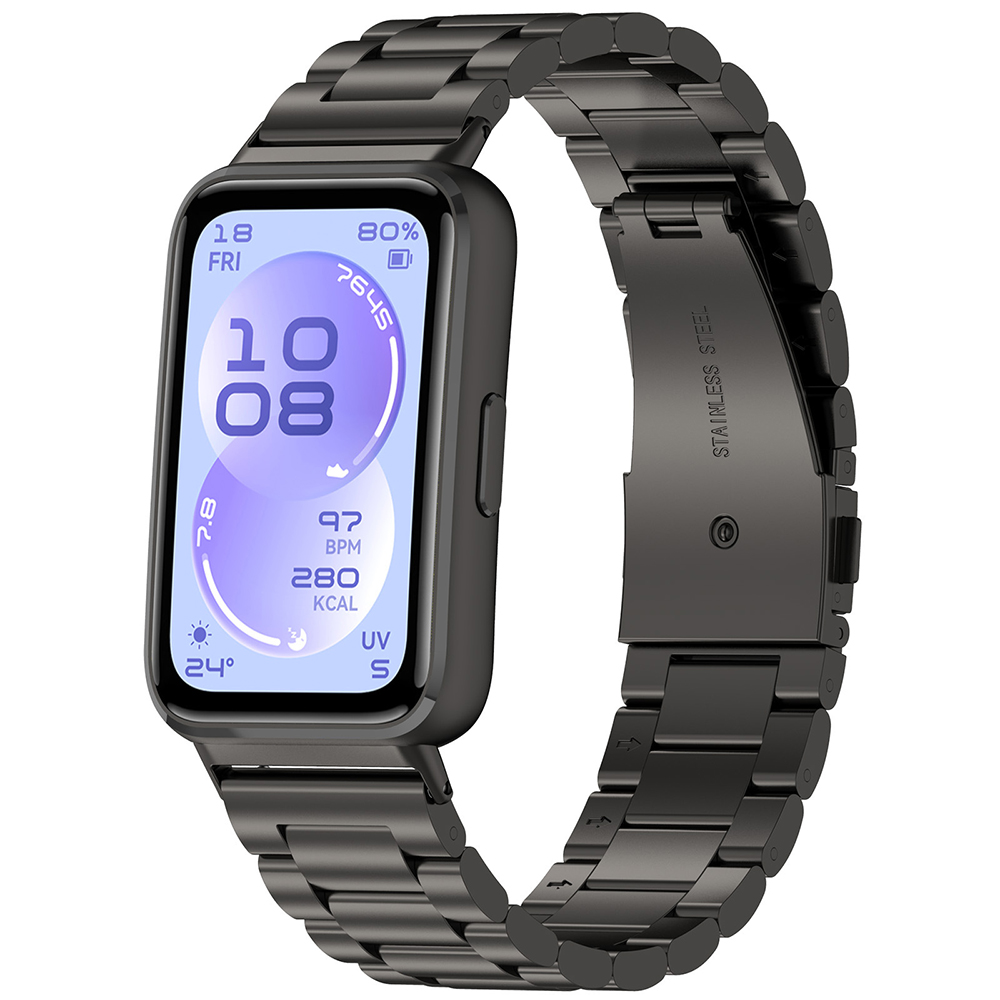 Каишка за Huawei Band 11 / Band 11 Pro - Techsuit Watchband (W010) - Черен