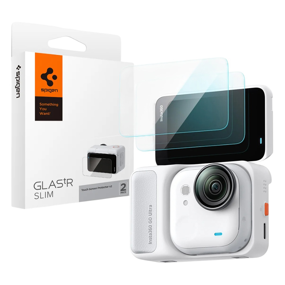 Филм за Insta360 Go Ultra Back Screen (комплект 2) - Spigen Glas.tR Slim (AGL11171) - Прозрачен