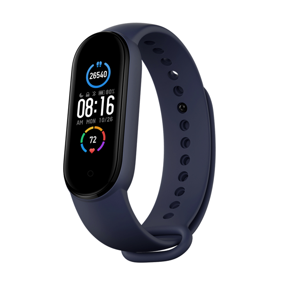 Каишка за Xiaomi Mi Band 5 / 5 NFC / 6 / 6 NFC / Amazfit Band 5 - Каишка за часовник Techsuit (W013) - Тъмносин