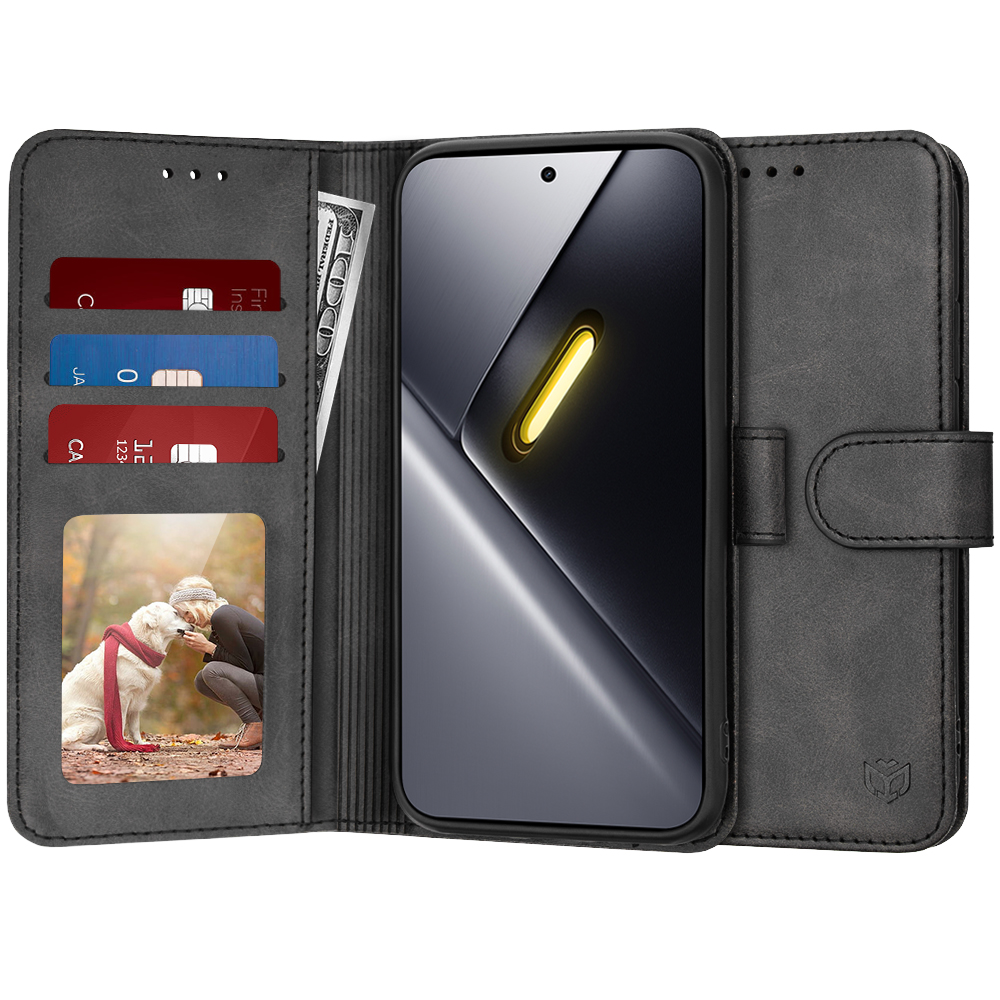 Калъф за Xiaomi Poco X8 Pro Max - Techsuit Diary Book - Черен