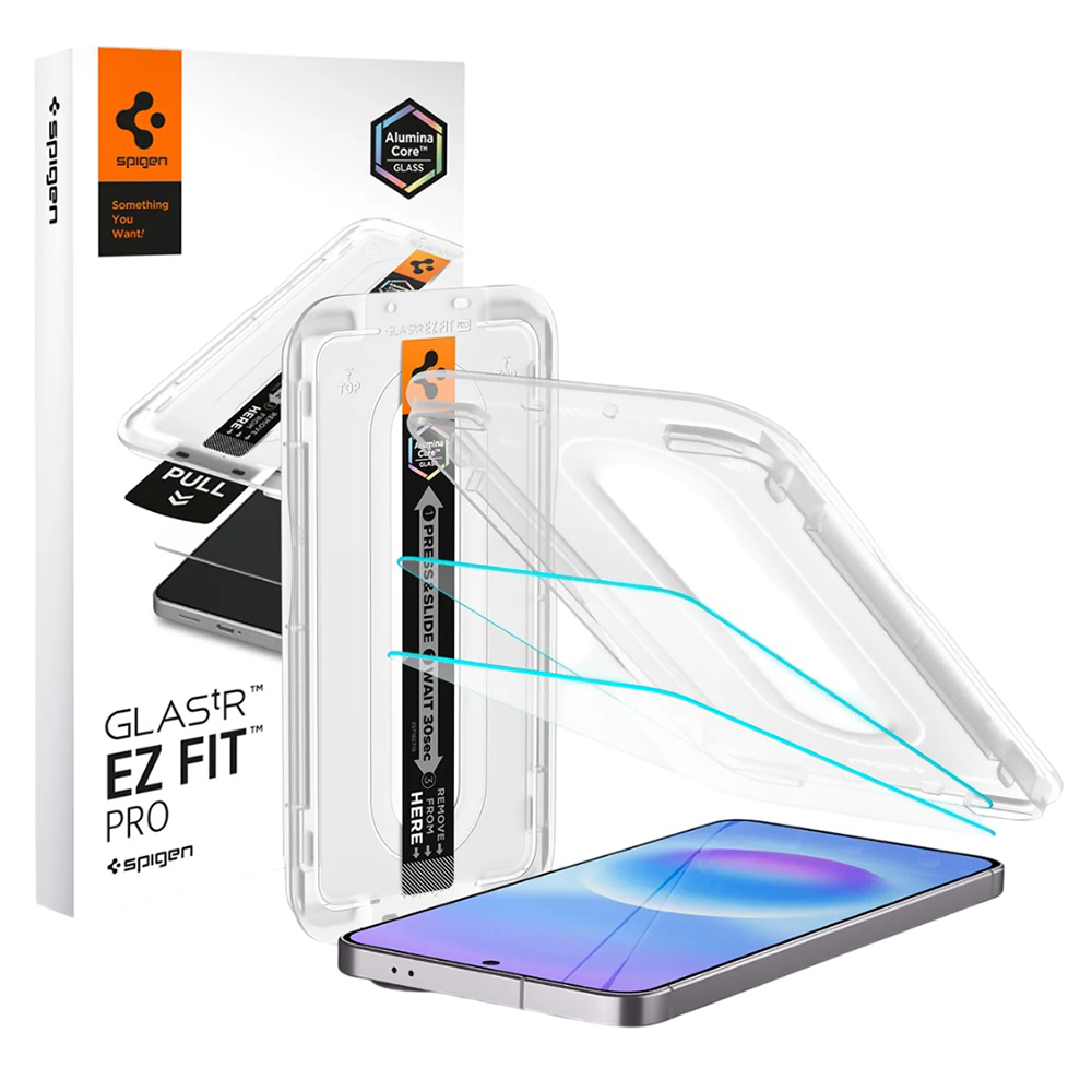 Капак за Samsung Galaxy A57 5G (комплект 2) - Spigen Glas.tR EZ FIT Pro (AGL11397) - Прозрачен