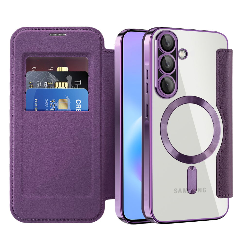 Калъф за Samsung Galaxy A57 5G - Techsuit SmartMag Book Case - Лилав