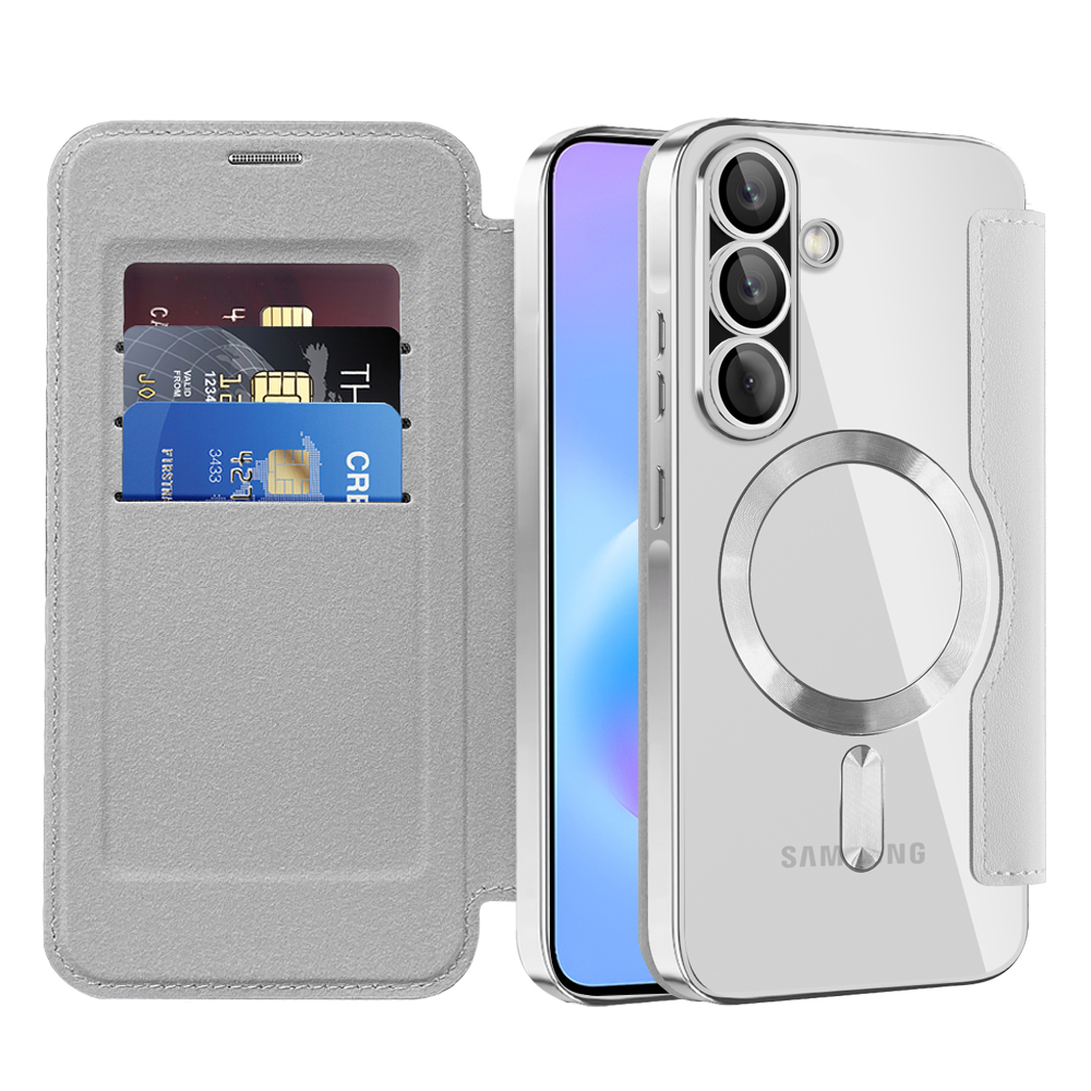 Калъф за Samsung Galaxy A57 5G - Techsuit SmartMag Book Case - Сив