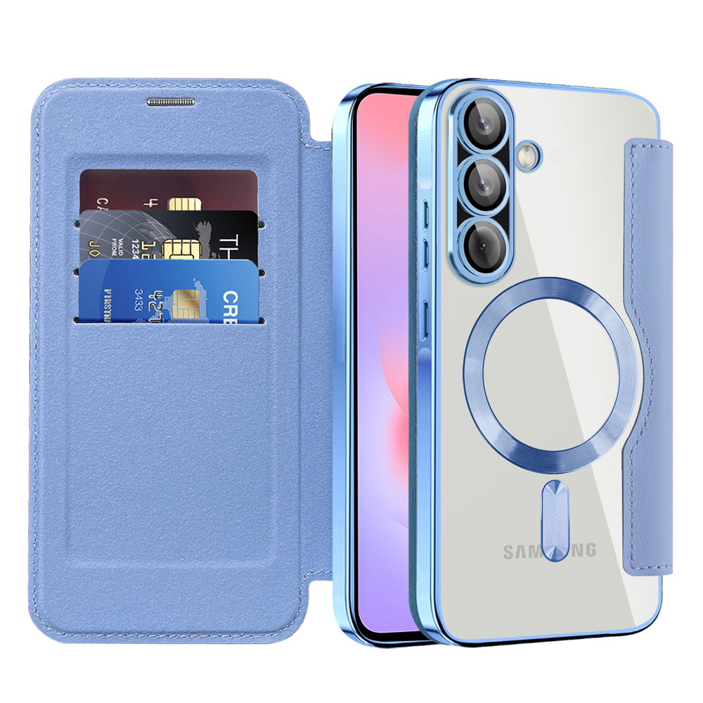 Калъф за Samsung Galaxy A37 5G - Techsuit SmartMag Book Case - Светлосин