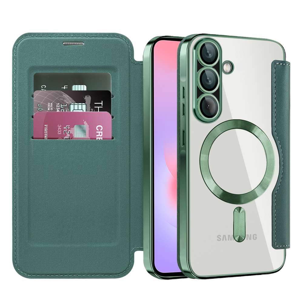 Калъф за Samsung Galaxy A37 5G - Techsuit SmartMag Book Case - Зелен