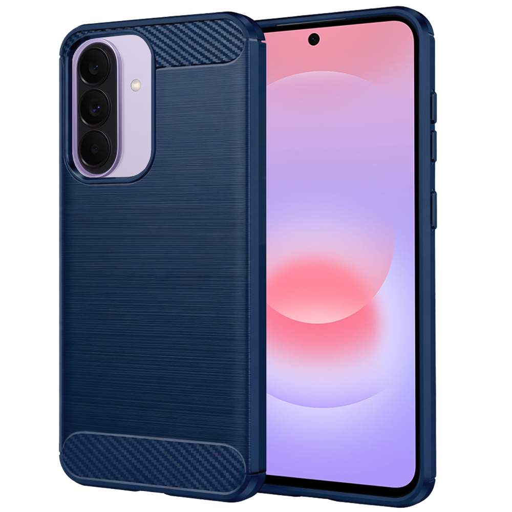 Калъф за Samsung Galaxy A37 5G / A36 5G / A56 5G - Techsuit Carbon Silicone - Син