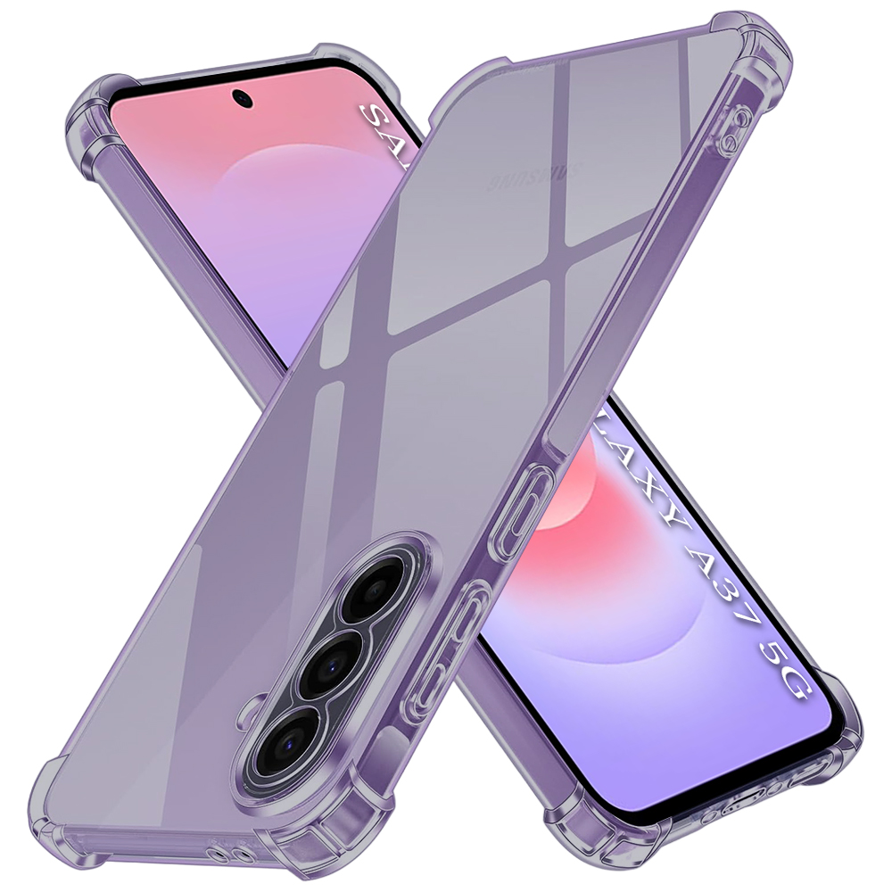 Калъф за Samsung Galaxy A37 5G / A36 5G - Techsuit Shockproof Прозрачен Silicone - Smoke Черен
