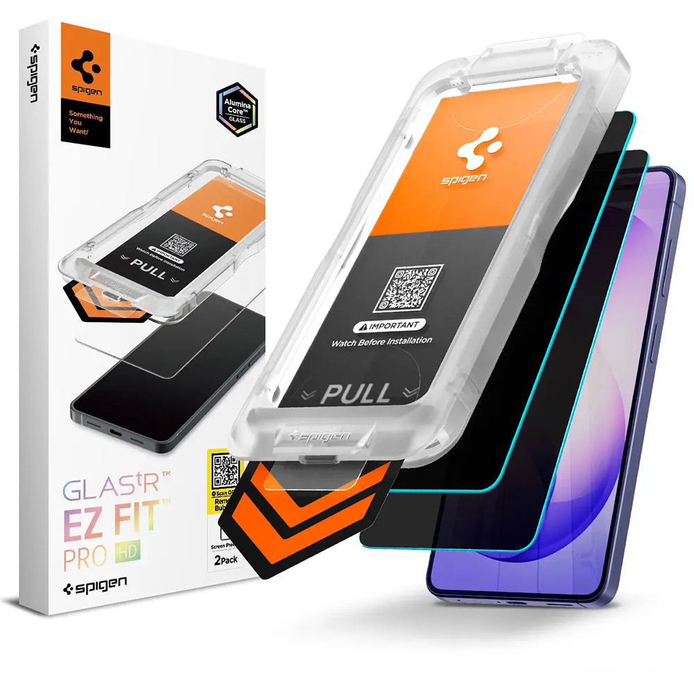Калъф за Samsung Galaxy S26 Plus (комплект 2) - Spigen Glas.tR EZ FIT Pro HD (AGL11085) - Поверителност