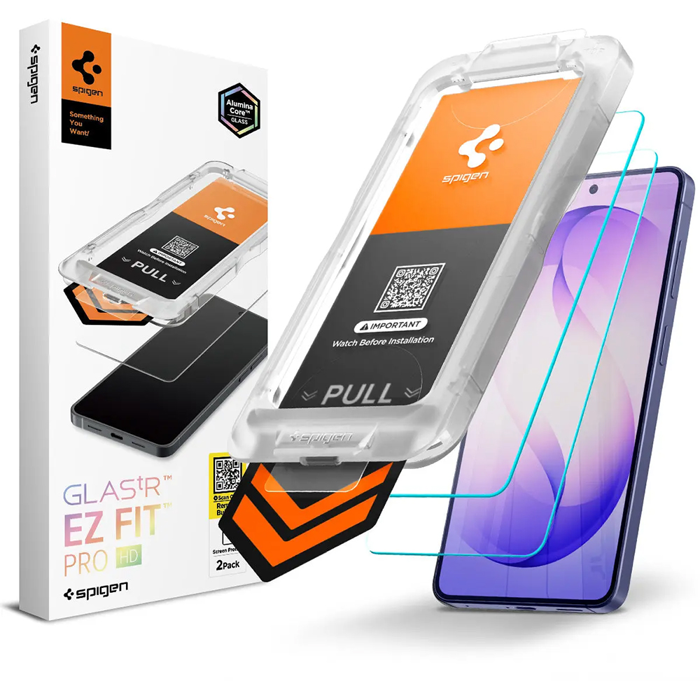 Калъф за Samsung Galaxy S26 (комплект 2) - Spigen Glas.tR EZ FIT Pro HD (AGL11095) - Прозрачен
