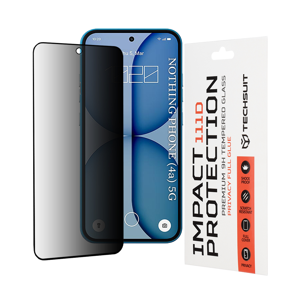 Nothing Phone (4a) - Techsuit 111D Privacy Full Glue - Черен