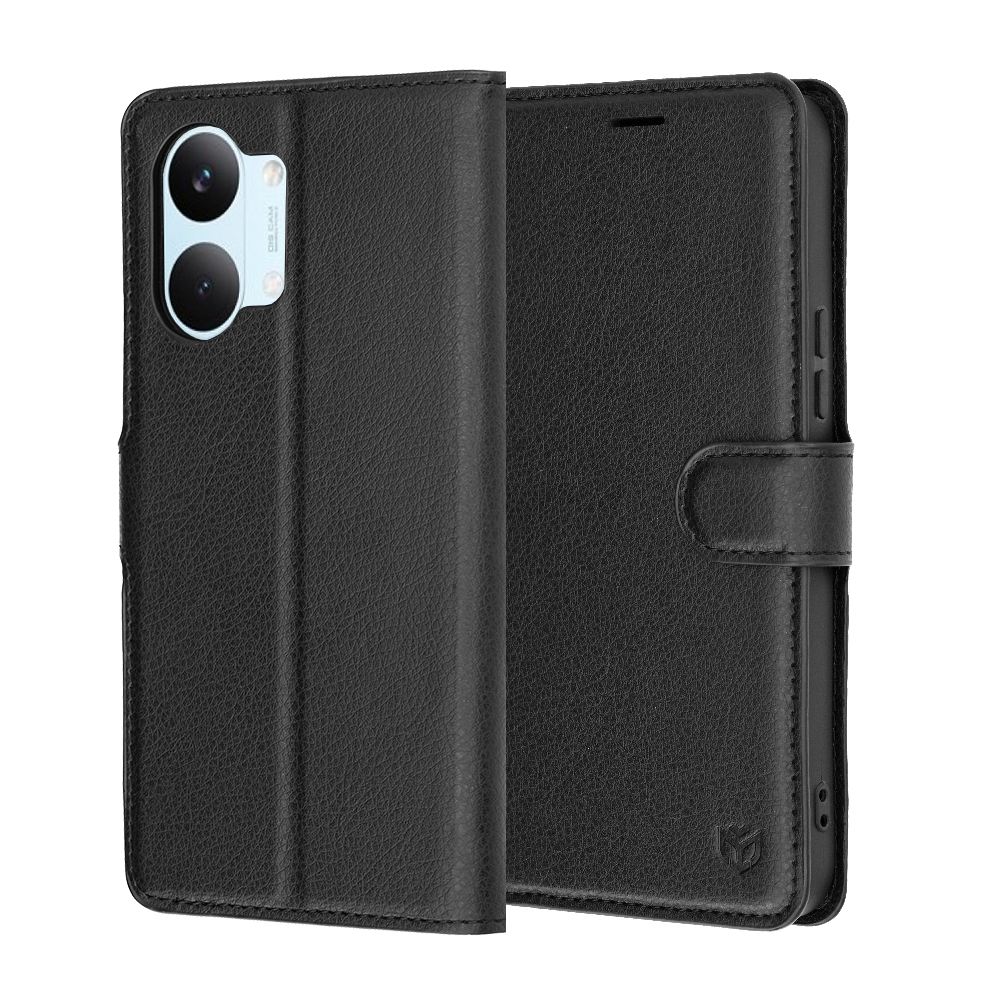 Калъф за Xiaomi Poco X8 Pro Max - Techsuit Leather Folio - Черен