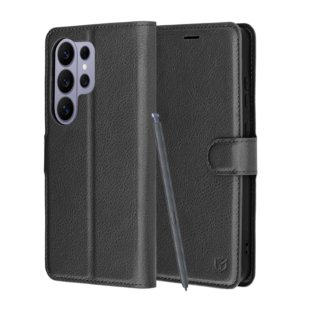 Калъф за Samsung Galaxy S26 Ultra - Techsuit Leather Folio - Черен