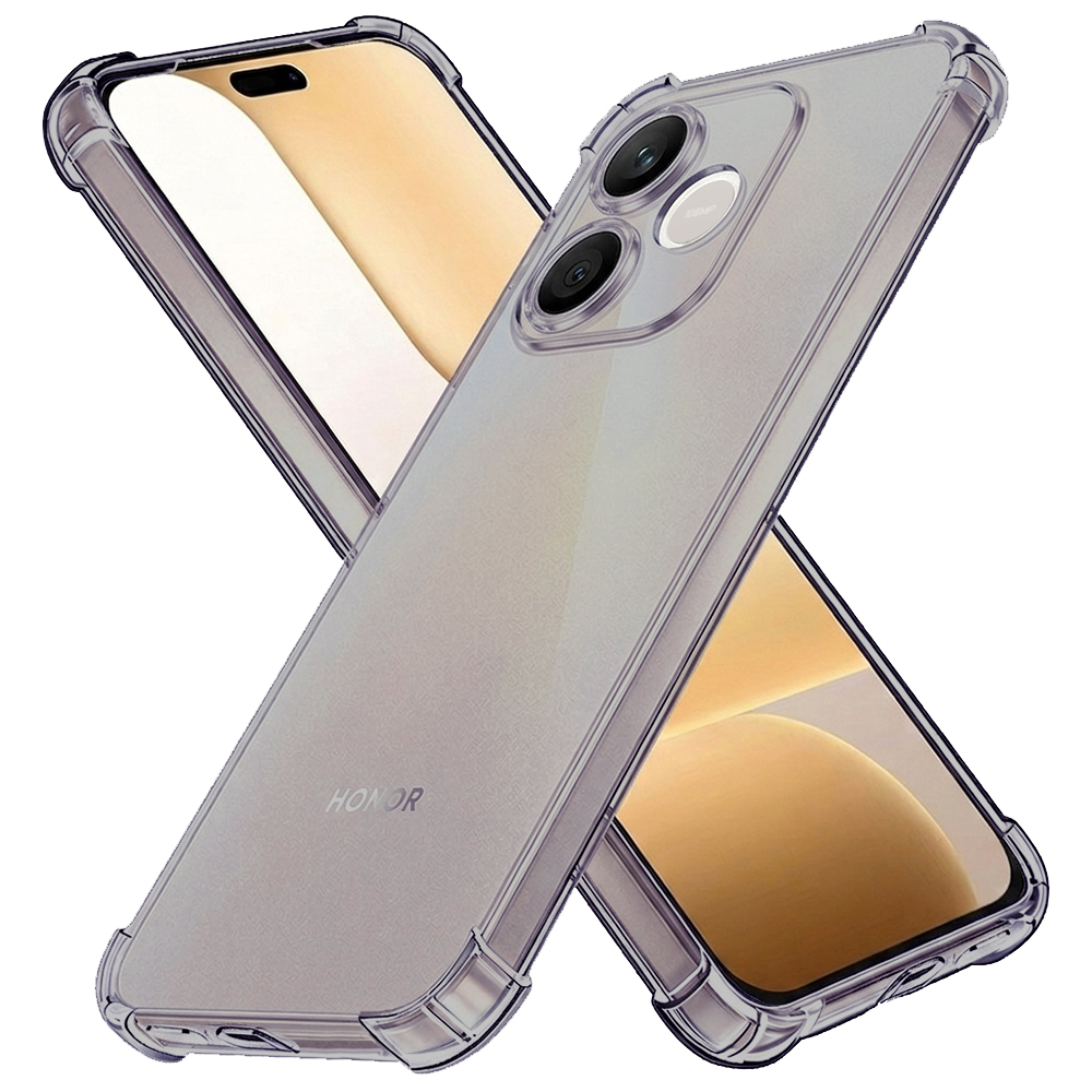 Калъф за Honor 600 Lite - Techsuit Shockproof Прозрачен Silicone - Smoke Черен