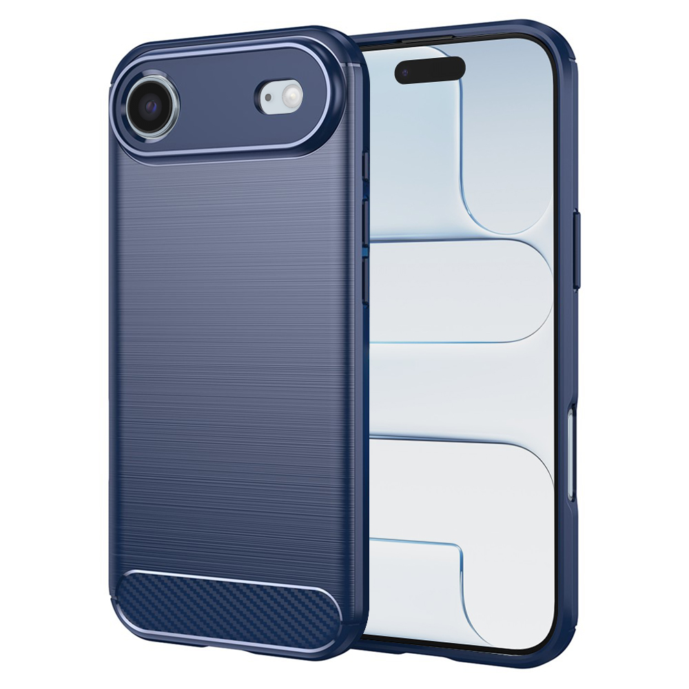 Калъф за iPhone 17 Air - Techsuit Carbon Silicone - Син