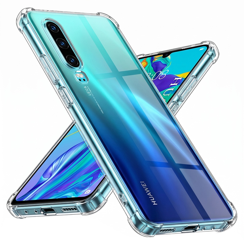 Калъф за Huawei P30 - Techsuit Shockproof Прозрачен Silicone - Прозрачен