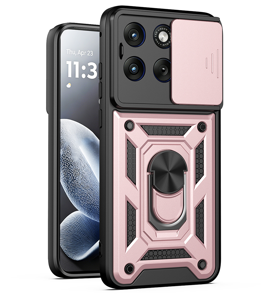 Калъф за Motorola Edge 70 Fusion - Techsuit CamShield Series - Розово злато