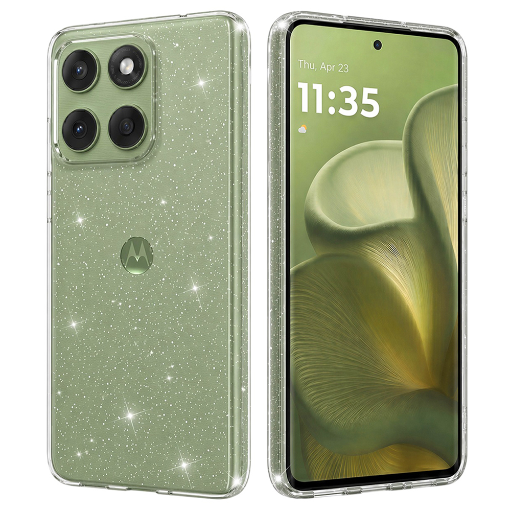 Калъф за Motorola Edge 60 / Edge 60 Fusion - Techsuit SparkleSkin Series - Прозрачен
