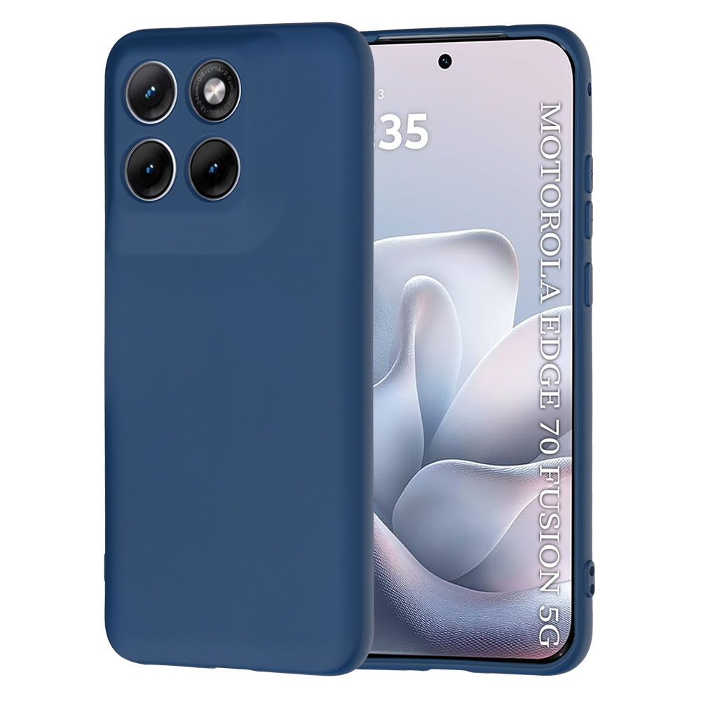 Калъф за Motorola Edge 70 Fusion - Techsuit SoftFlex - Тъмносин Син