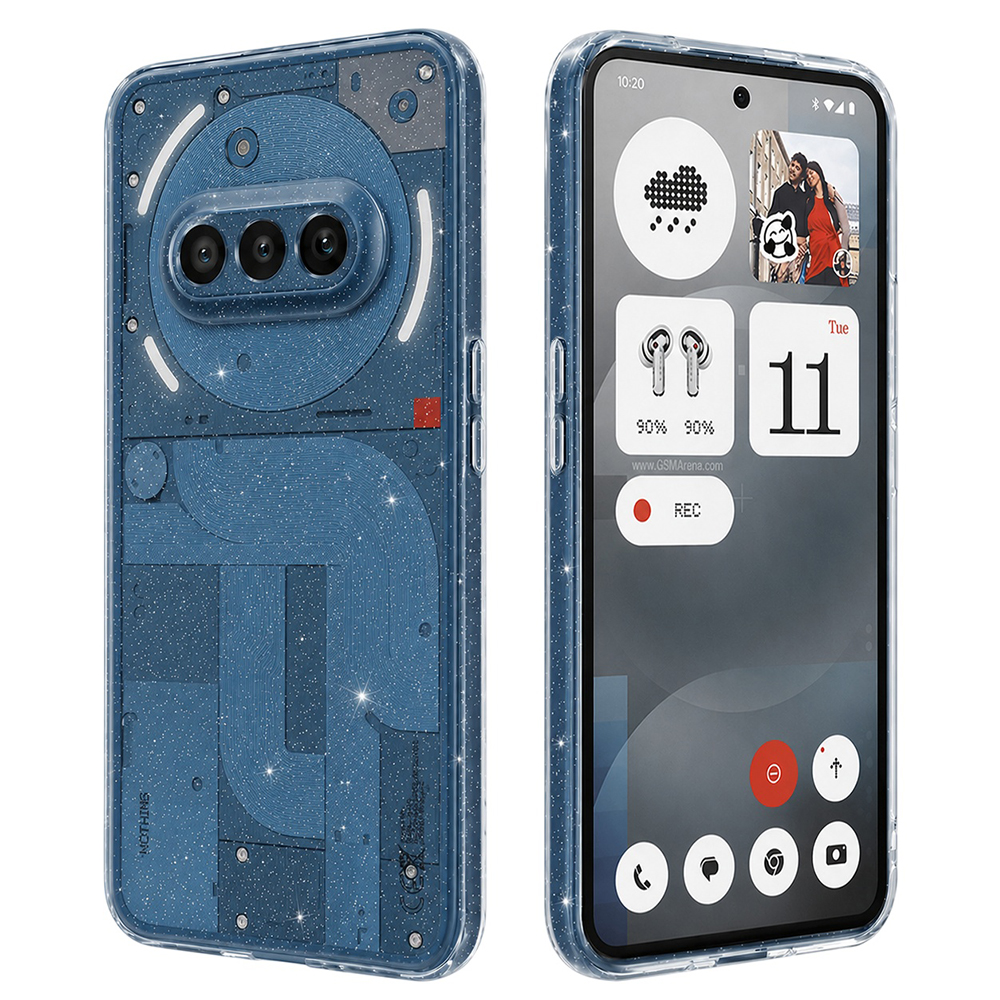 Калъф Nothing Phone (3a) - Серия Techsuit SparkleSkin - Прозрачен